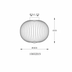 Luminaires Globo Lighting Galway Plafonnier LED Nickel mat, 1 lumière* Éclairage Led