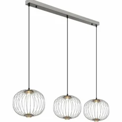 Luminaires Globo Lighting Galway Suspension LED Nickel mat, 1 lumière* Éclairage Led