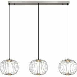 Luminaires Globo Lighting Galway Suspension LED Nickel mat, 1 lumière* Éclairage Led