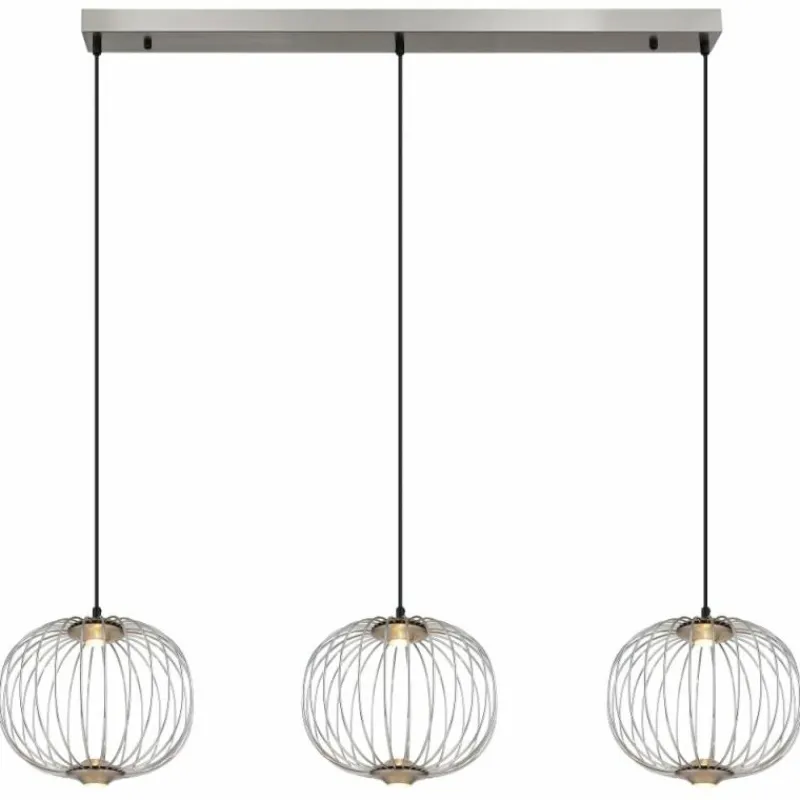 Luminaires Globo Lighting Galway Suspension LED Nickel mat, 1 lumière* Éclairage Led