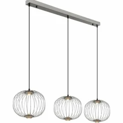 Luminaires Globo Lighting Galway Suspension LED Nickel mat, 1 lumière* Éclairage Led