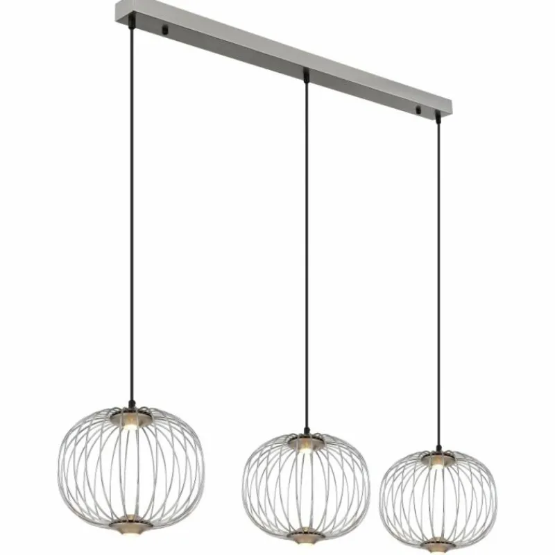 Luminaires Globo Lighting Galway Suspension LED Nickel mat, 1 lumière* Éclairage Led