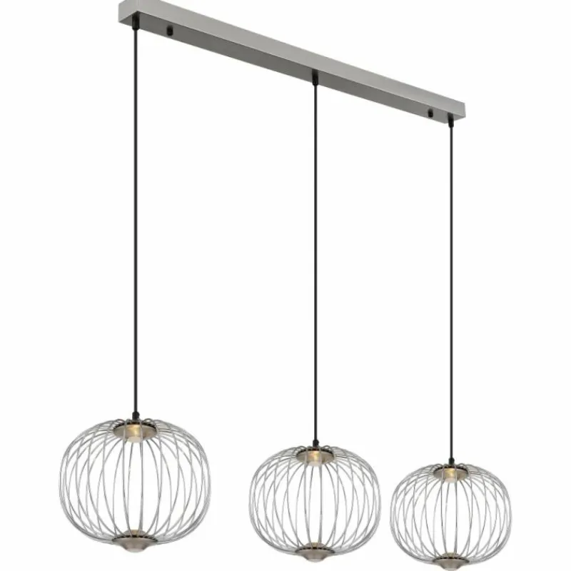 Luminaires Globo Lighting Galway Suspension LED Nickel mat, 1 lumière* Éclairage Led