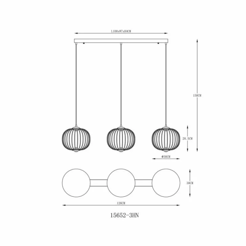 Luminaires Globo Lighting Galway Suspension LED Nickel mat, 1 lumière* Éclairage Led