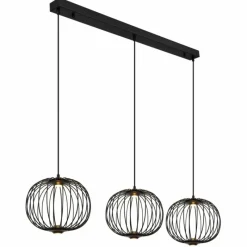 Luminaires Globo Lighting Galway Suspension LED Noir, 1 lumière* Éclairage Led