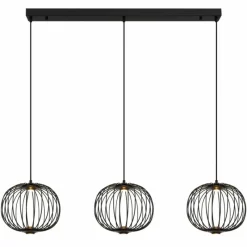 Luminaires Globo Lighting Galway Suspension LED Noir, 1 lumière* Éclairage Led