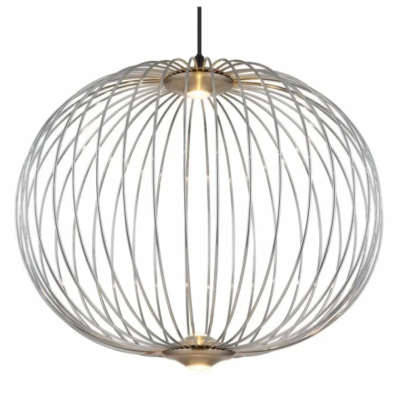 Luminaires Globo Lighting Galway Suspension LED Nickel mat, 1 lumière* Éclairage Led