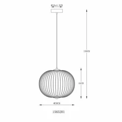 Luminaires Globo Lighting Galway Suspension LED Noir, 1 lumière* Éclairage Led