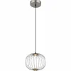 Luminaires Globo Lighting Galway Suspension LED Nickel mat, 1 lumière* Éclairage Led