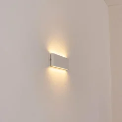 hofstein Gamas Lampe murale d´extérieur, Luminaire de salle de bain, Applique murale, Spot mural Blanc, 1 lumière