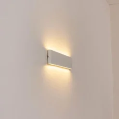 hofstein Gamas Lampe murale d´extérieur, Luminaire de salle de bain, Applique murale, Spot mural Blanc, 1 lumière