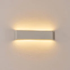 hofstein Gamas Lampe murale d´extérieur, Luminaire de salle de bain, Applique murale, Spot mural Blanc, 1 lumière