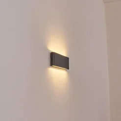hofstein Gamas Lampe murale d´extérieur, Luminaire de salle de bain, Applique murale, Spot mural Anthracite, 1 lumière