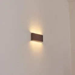 hofstein Gamas Lampe murale d´extérieur, Luminaire de salle de bain, Applique murale, Spot mural Rouille, 1 lumière