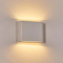 hofstein Gamas Lampe murale d´extérieur, Luminaire de salle de bain, Luminaire Up & Down, Applique murale Blanc, 1 lumière