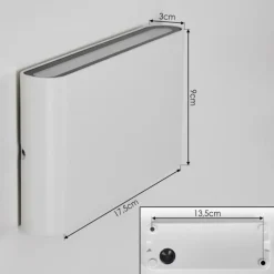 hofstein Gamas Lampe murale d´extérieur, Luminaire de salle de bain, Luminaire Up & Down, Applique murale Blanc, 1 lumière