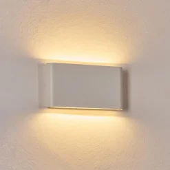 hofstein Gamas Lampe murale d´extérieur, Luminaire de salle de bain, Luminaire Up & Down, Applique murale Blanc, 1 lumière