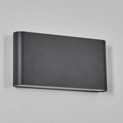 hofstein Gamas Lampe murale d´extérieur, Luminaire de salle de bain, Luminaire Up & Down, Applique murale Anthracite, 1 lumière