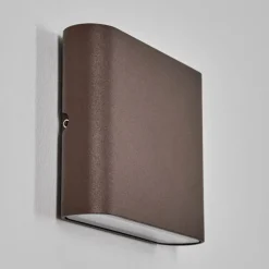 hofstein Gamas Lampe murale d´extérieur, Luminaire de salle de bain, Luminaire Up & Down, Applique murale Rouille, 1 lumière