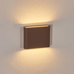 hofstein Gamas Lampe murale d´extérieur, Luminaire de salle de bain, Luminaire Up & Down, Applique murale Rouille, 1 lumière