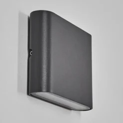 hofstein Gamas Lampe murale d´extérieur, Luminaire de salle de bain, Luminaire Up & Down, Applique murale LED Anthracite, 1 lumière