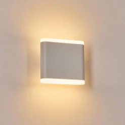 hofstein Gamas Lampe murale d´extérieur, Luminaire Up & Down, Applique murale LED Blanc, 1 lumière