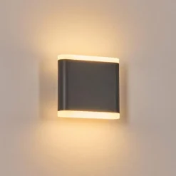 hofstein Gamas Lampe murale d´extérieur, Luminaire Up & Down, Applique murale LED Anthracite, 1 lumière