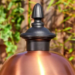 Luminaires Rustiques-hofstein Gascon Eclairage de chemin Cuivre, Noir, 1 lumière