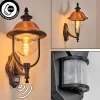 Luminaires Rustiques-hofstein Gascon Lampe murale d´extérieur, Applique murale Cuivre, Noir, 1 lumière, Détecteur de mouvement