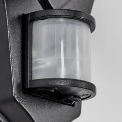 Luminaires Rustiques-hofstein Gascon Lampe murale d´extérieur, Applique murale Cuivre, Noir, 1 lumière, Détecteur de mouvement