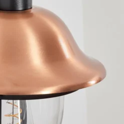 Luminaires Rustiques-hofstein Gascon Lampe murale d´extérieur, Applique murale Cuivre, Noir, 1 lumière