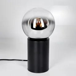 hofstein Gastor Boule lumineuse, Lampe de bureau, Lampe à poser Chrome, Clair, Fumé, 1 lumière