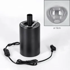 hofstein Gastor Boule lumineuse, Lampe de bureau, Lampe à poser Clair, Fumé, 1 lumière