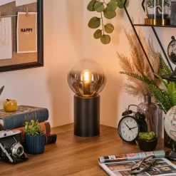 hofstein Gastor Boule lumineuse, Lampe de bureau, Lampe à poser Clair, Fumé, 1 lumière