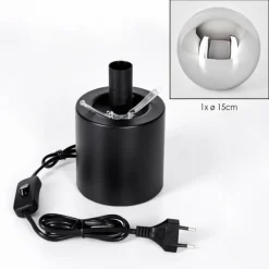 hofstein Gastor Boule lumineuse, Lampe de bureau, Lampe à poser Chrome, Fumé, 1 lumière