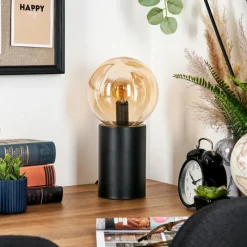 hofstein Gastor Boule lumineuse, Lampe de bureau, Lampe à poser Ambre, 1 lumière