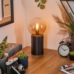 hofstein Gastor Boule lumineuse, Lampe de bureau, Lampe à poser Ambre, Clair, 1 lumière