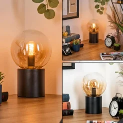 hofstein Gastor Boule lumineuse, Lampe de bureau, Lampe à poser Ambre, Clair, 1 lumière