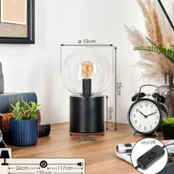 hofstein Gastor Boule lumineuse, Lampe de bureau, Lampe à poser Clair, 1 lumière