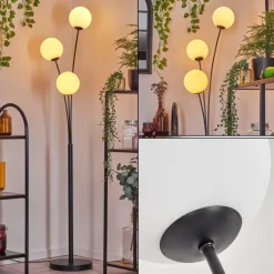 hofstein Gastor Boule lumineuse, Lampadaire Blanc, 3 lumières