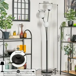 hofstein Gastor Boule lumineuse, Lampadaire Blanc, 3 lumières