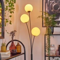 hofstein Gastor Boule lumineuse, Lampadaire Blanc, 3 lumières