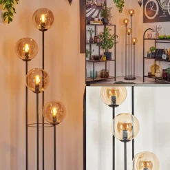 hofstein Gastor Lampadaire 30 cm Ambre, 4 lumières
