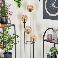 hofstein Gastor Lampadaire 30 cm Ambre, 4 lumières
