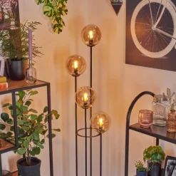 hofstein Gastor Lampadaire 30 cm Ambre, 4 lumières