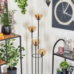 hofstein Gastor Lampadaire 30 cm Ambre, Clair, 4 lumières