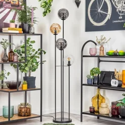 hofstein Gastor Lampadaire 30 cm Ambre, Clair, Fumé, 4 lumières