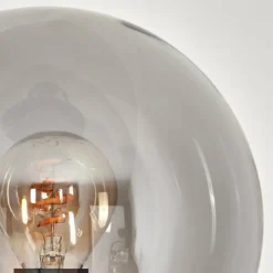 Suspension Verre Fumé-hofstein Gastor Lampadaire 30 cm Bois foncé, Noir, 3 lumières