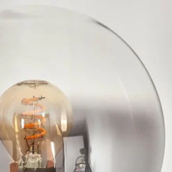 hofstein Gastor Lampadaire 30 cm Bois foncé, Noir, 3 lumières