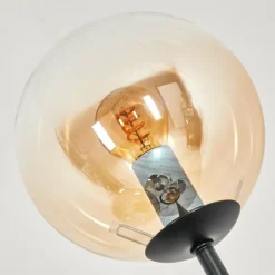 hofstein Gastor Lampadaire 30 cm Bois clair, Noir, 4 lumières